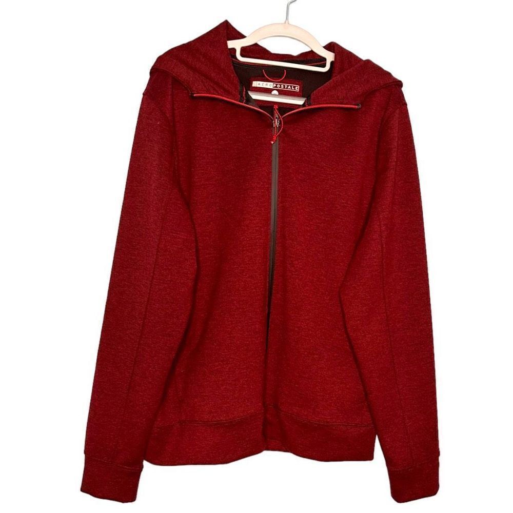 Aeropostale zip hoodie men’s size medium burgundy